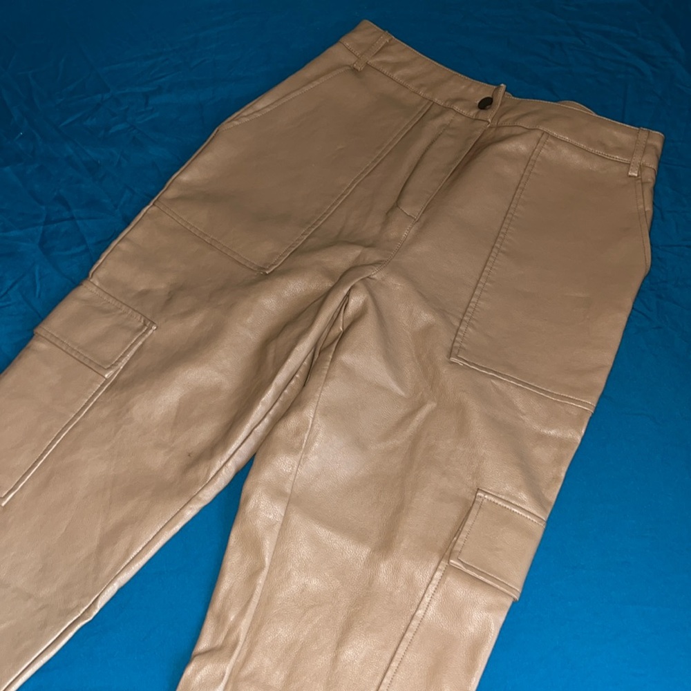 Faux Leather Joggers